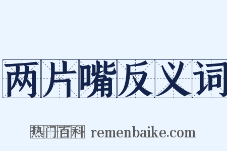 两片嘴反义词是什么意思的图片